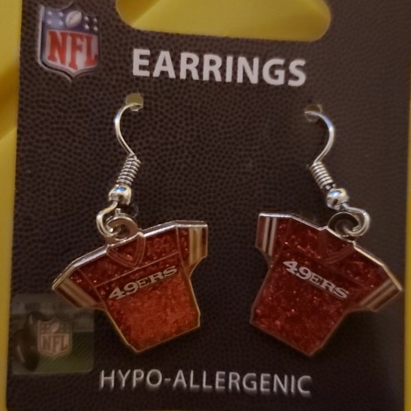 Jewelry - 49ERS Jersey French Hook Earrings